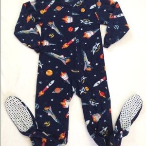 Adult Space Footie Pajamas